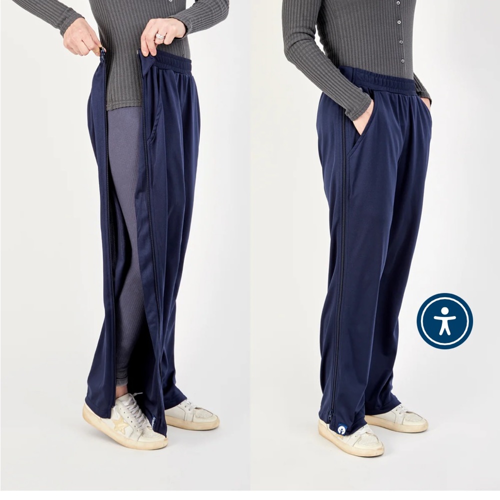 Befree Mesh Navy Blue Athletic Adaptive Pants